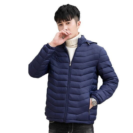 Lightweight Packable Down Jacket - Casual Slim Fit Winter Coat for Men