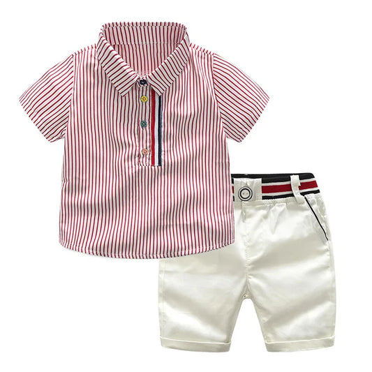 Summer Baby Boys Striped Suit Set