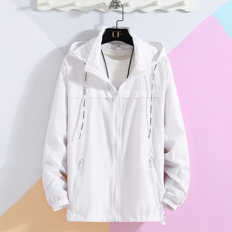 Men’s Lightweight Windbreaker – Sunscreen UV Protection Hooded Jacket