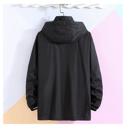 Men’s Lightweight Windbreaker – Sunscreen UV Protection Hooded Jacket