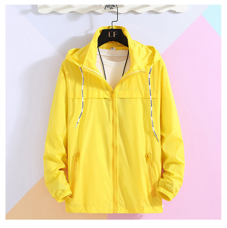 Men’s Lightweight Windbreaker – Sunscreen UV Protection Hooded Jacket