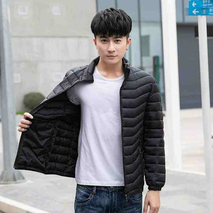 Lightweight Packable Down Jacket - Casual Slim Fit Winter Coat