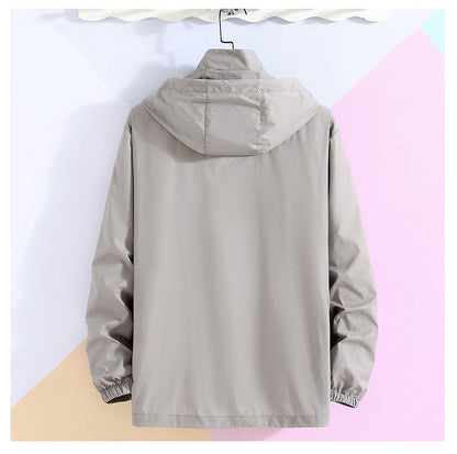 Men’s Lightweight Windbreaker – Sunscreen UV Protection Hooded Jacket