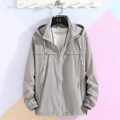 Men’s Lightweight Windbreaker – Sunscreen UV Protection Hooded Jacket