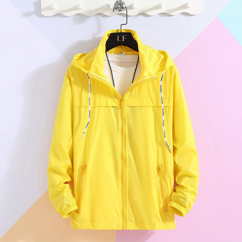 Men’s Lightweight Windbreaker – Sunscreen UV Protection Hooded Jacket