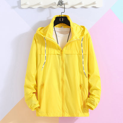 Men’s Lightweight Windbreaker – Sunscreen UV Protection Hooded Jacket