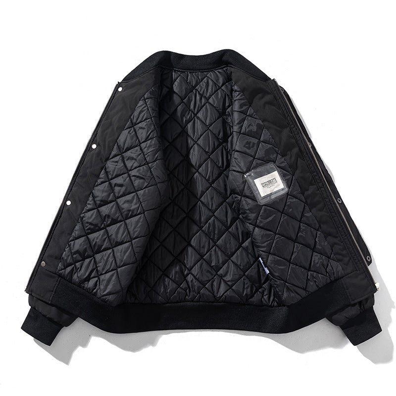 Casual Men Alphabet Embroidery Bomber Jacket Coat Men And Women Couple Thin Fit