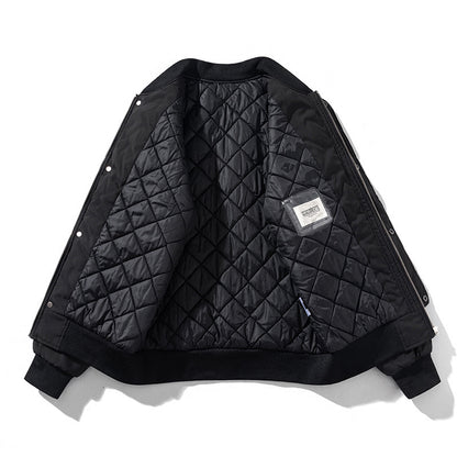 Casual Men Alphabet Embroidery Bomber Jacket Coat Men And Women Couple Thin Fit