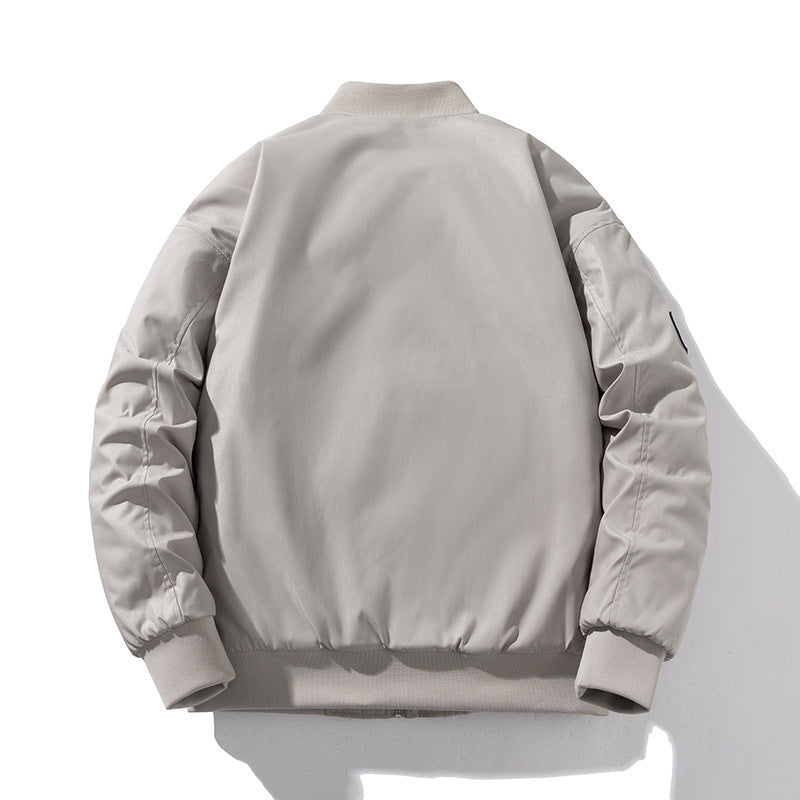 Casual Men Alphabet Embroidery Bomber Jacket Coat Men And Women Couple Thin Fit