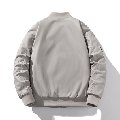 Casual Men Alphabet Embroidery Bomber Jacket Coat Men And Women Couple Thin Fit