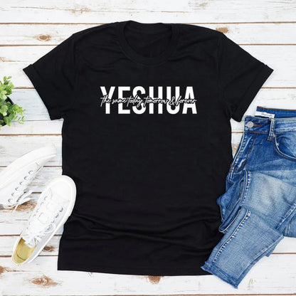 Yeshua T-Shirt Christian T-shirts Religious Shirts Bible Verse Top Faith Tee Women Graphic T Shirts Christian Gift Jesus Apparel
