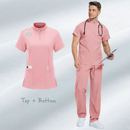 Modern Stretch Scrub Set – Zip Neck Unisex