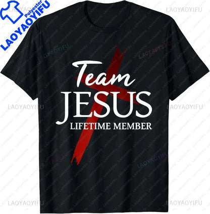 Funny Team Jesus Christian Faith Pray God Religious T-Shirt Funny Jesus Clothes  T Shirts for Men  Graphic T Shirts