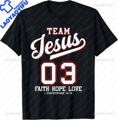 Funny Team Jesus Christian Faith Pray God Religious T-Shirt Funny Jesus Clothes  T Shirts for Men  Graphic T Shirts