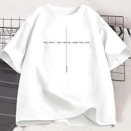 John 14 6 T Shirt Yeshua Jesus Is King Merch Tshirt The Way The Truth The Life Jesus Christian T-shirt Faith Over Fear Cross