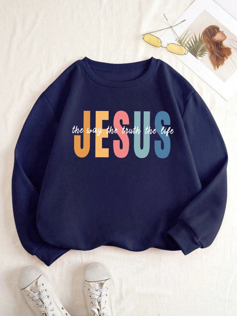Jesus Is the Way, the Truth and the Life – Cozy Christian Fleece Sweatshirt (Unisex)
