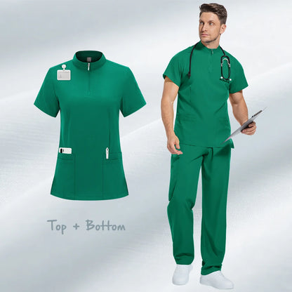 Modern Stretch Scrub Set – Zip Neck Unisex