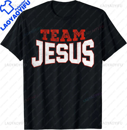 Funny Team Jesus Christian Faith Pray God Religious T-Shirt Funny Jesus Clothes  T Shirts for Men  Graphic T Shirts