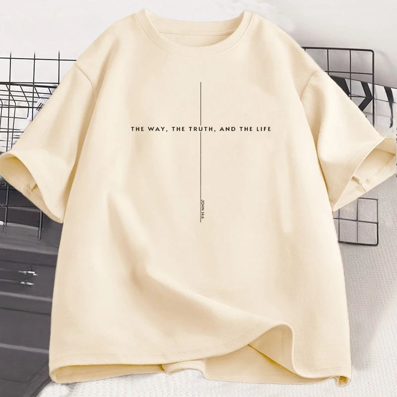 John 14 6 T Shirt Yeshua Jesus Is King Merch Tshirt The Way The Truth The Life Jesus Christian T-shirt Faith Over Fear Cross