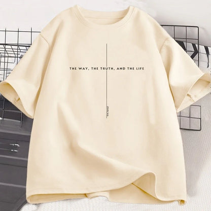 John 14 6 T Shirt Yeshua Jesus Is King Merch Tshirt The Way The Truth The Life Jesus Christian T-shirt Faith Over Fear Cross