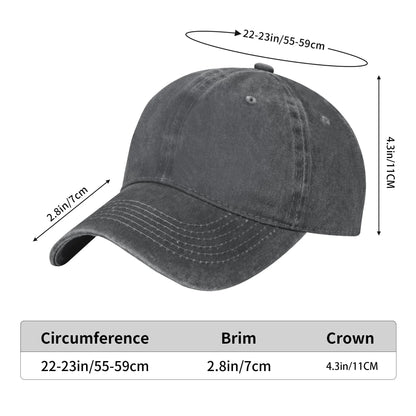 Casual Versatile Yeshua Faith-Themed Printed Washed Baseball Cap, Suitable for Golf, Casual Wear, And Outdoor Activities, Unisex