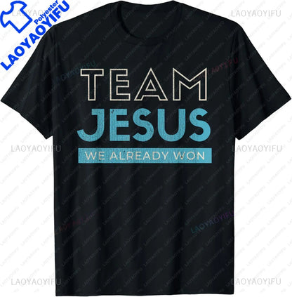 Funny Team Jesus Christian Faith Pray God Religious T-Shirt Funny Jesus Clothes  T Shirts for Men  Graphic T Shirts