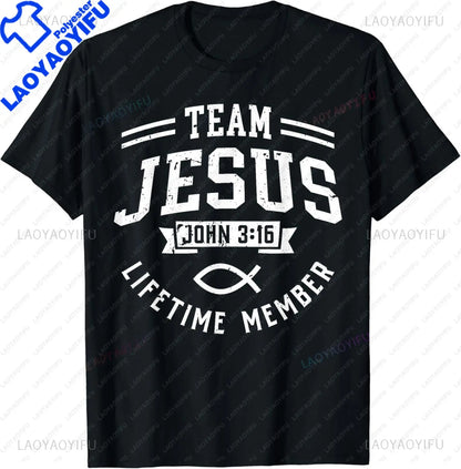 Funny Team Jesus Christian Faith Pray God Religious T-Shirt Funny Jesus Clothes  T Shirts for Men  Graphic T Shirts