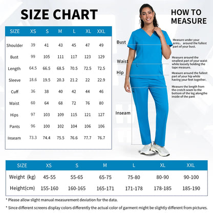 2025 Premium V-Neck Medical Scrub Set – Breathable 2-Piece Uniform for Nurses, Doctors & Healthcare Workers