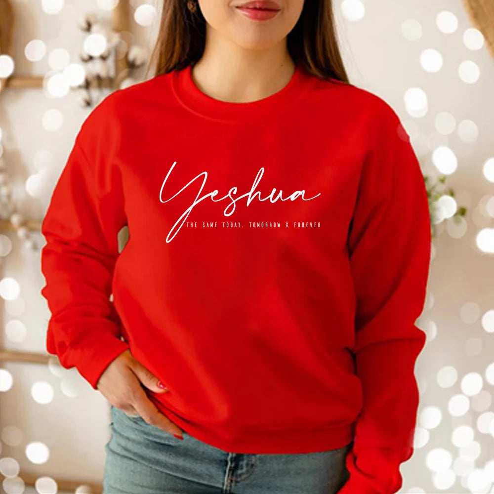 Yeshua Christian Sweatshirt – Faith Aesthetic Jesus Shirt for Women