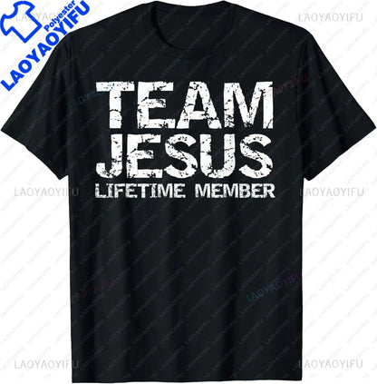 Funny Team Jesus Christian Faith Pray God Religious T-Shirt Funny Jesus Clothes  T Shirts for Men  Graphic T Shirts