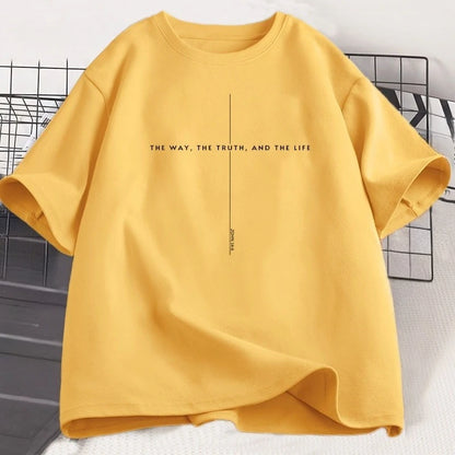 John 14 6 T Shirt Yeshua Jesus Is King Merch Tshirt The Way The Truth The Life Jesus Christian T-shirt Faith Over Fear Cross