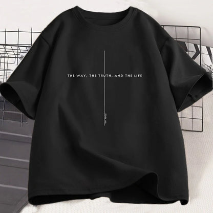 John 14 6 T Shirt Yeshua Jesus Is King Merch Tshirt The Way The Truth The Life Jesus Christian T-shirt Faith Over Fear Cross