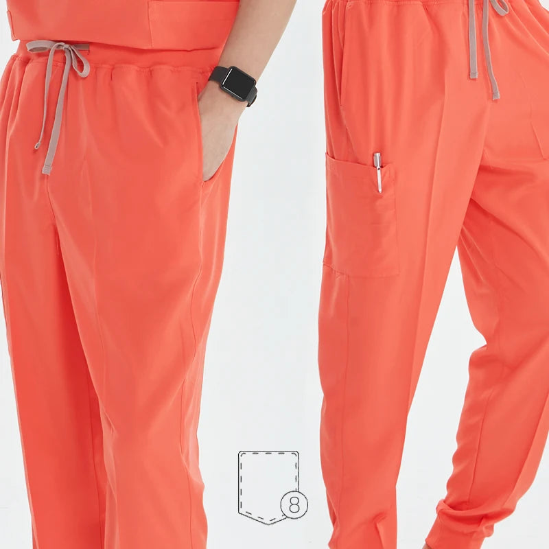 2025 Premium V-Neck Jogger Scrub Set – Professional 2-Piece Uniform for Nurses & Medical Staff