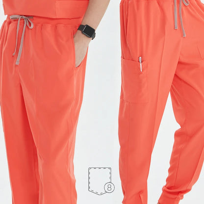 2025 Premium V-Neck Jogger Scrub Set – Professional 2-Piece Uniform for Nurses & Medical Staff
