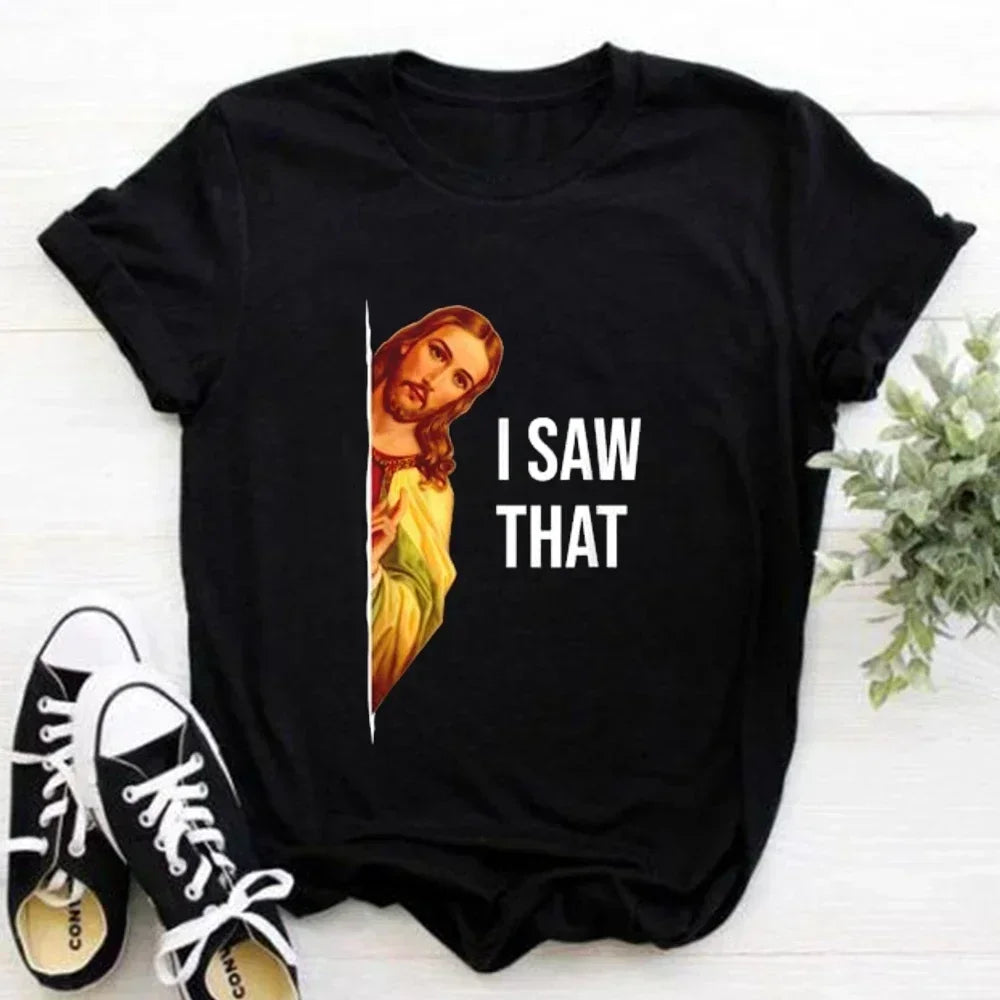 2023 Jesus Is King Letter Print Women T-shirt Christian Faith Hope Love Harajuku T Shirts Religion O-neck Tops Tees Streetwears