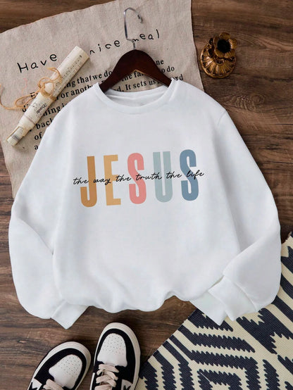 Jesus Is the Way, the Truth and the Life – Cozy Christian Fleece Sweatshirt (Unisex)