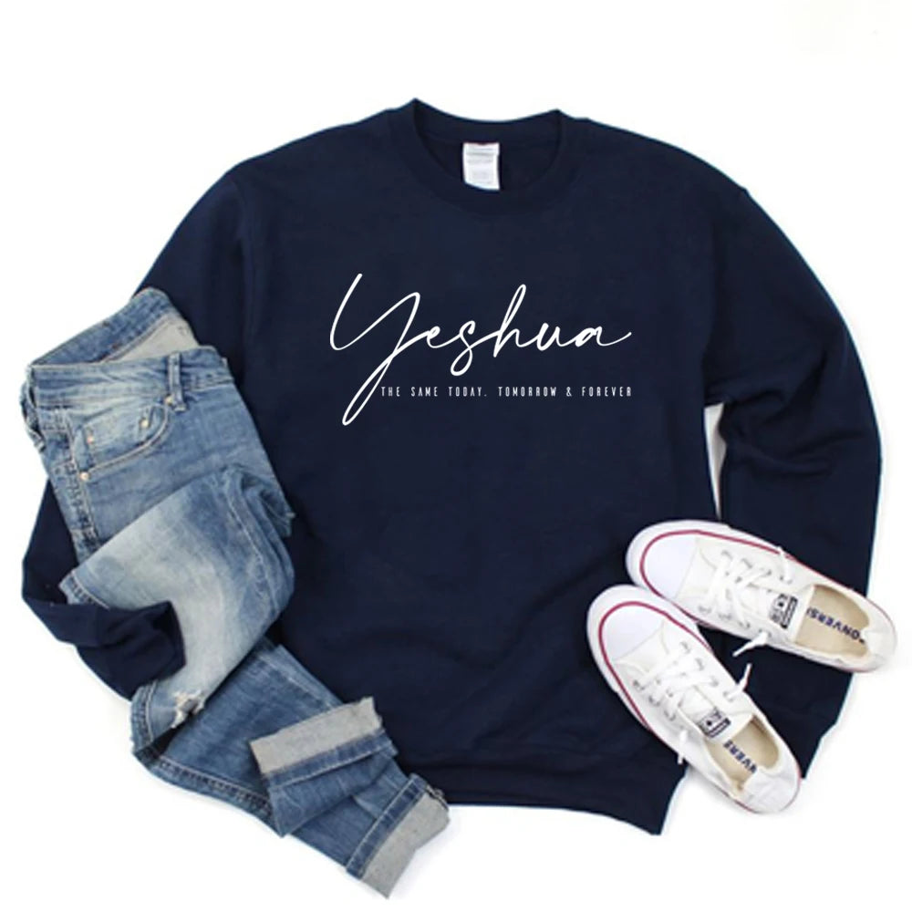 Yeshua Christian Sweatshirt – Faith Aesthetic Jesus Shirt for Women