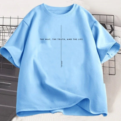 John 14 6 T Shirt Yeshua Jesus Is King Merch Tshirt The Way The Truth The Life Jesus Christian T-shirt Faith Over Fear Cross