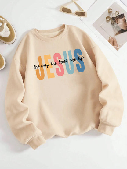 Jesus Is the Way, the Truth and the Life – Cozy Christian Fleece Sweatshirt (Unisex)