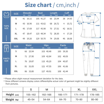 Men’s Stretch Scrub Set – V-Neck Top & Elastic Waist Pants | Breathable & Professional Fit