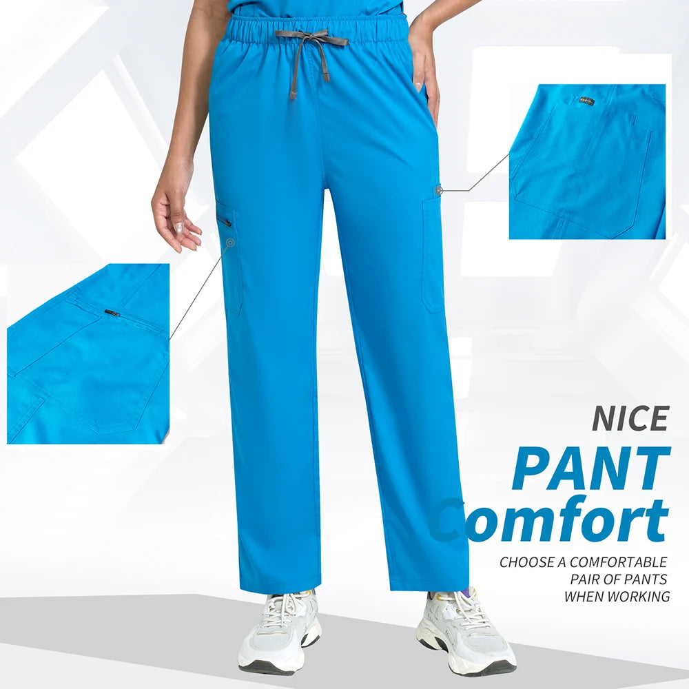 2025 Premium V-Neck Medical Scrub Set – Breathable 2-Piece Uniform for Nurses, Doctors & Healthcare Workers