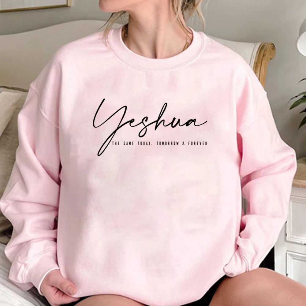 Yeshua Christian Sweatshirt – Faith Aesthetic Jesus Shirt for Women