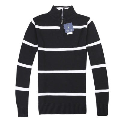 Men’s Slim Fit Striped Knit Sweater – Casual Long-Sleeve Pullover