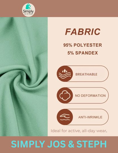 Women’s Medical Scrub Set – 2-Piece Top & Pants with Pockets for Nurses & Clinic Staff